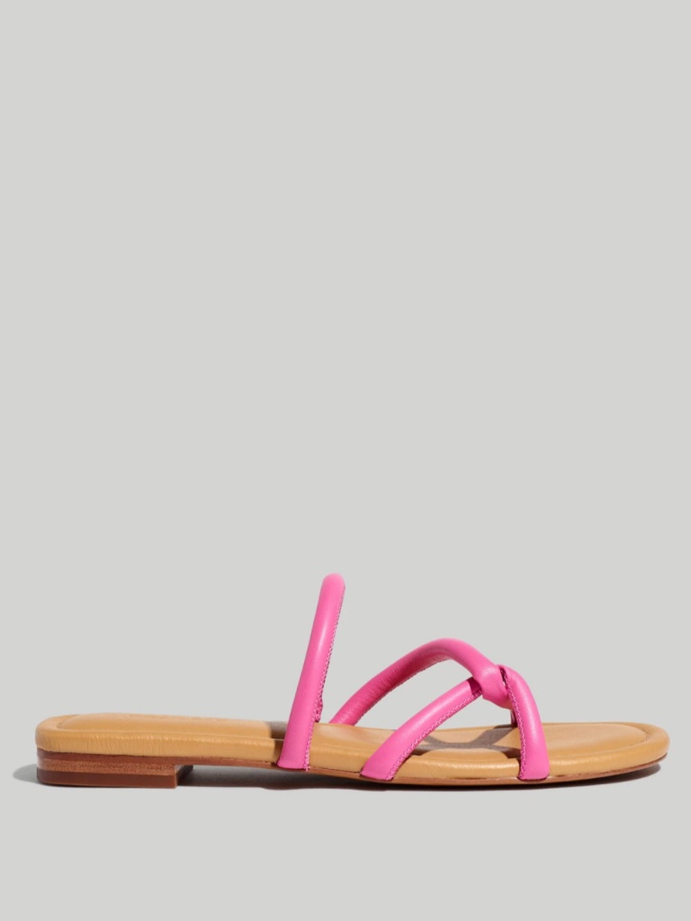 Madewell Amel Pink Slide Sandals Size 9 Minimal Summer Flat Sandals - Picture 2 of 7